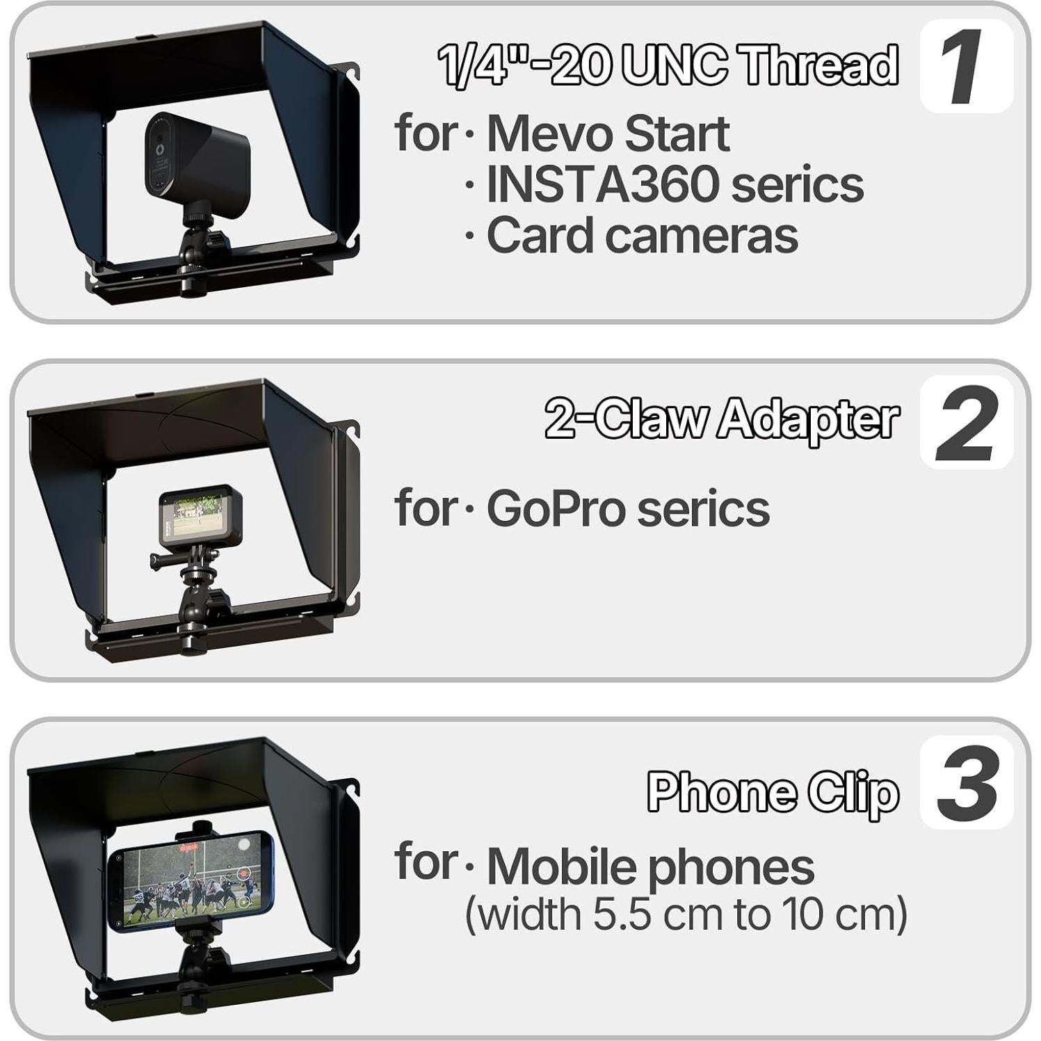 Soporte para teléfono móvil YIUYIC con sombra para cerca