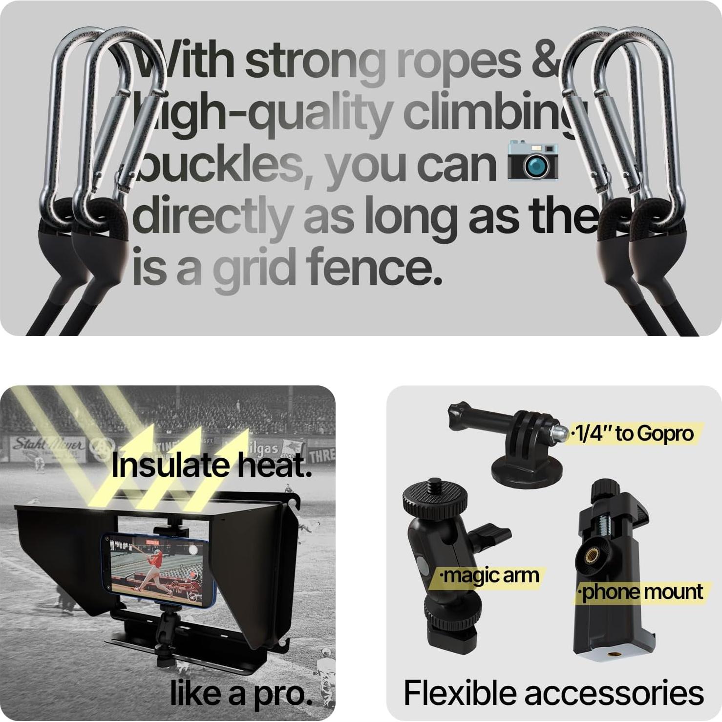 Soporte para teléfono móvil YIUYIC con sombra para cerca