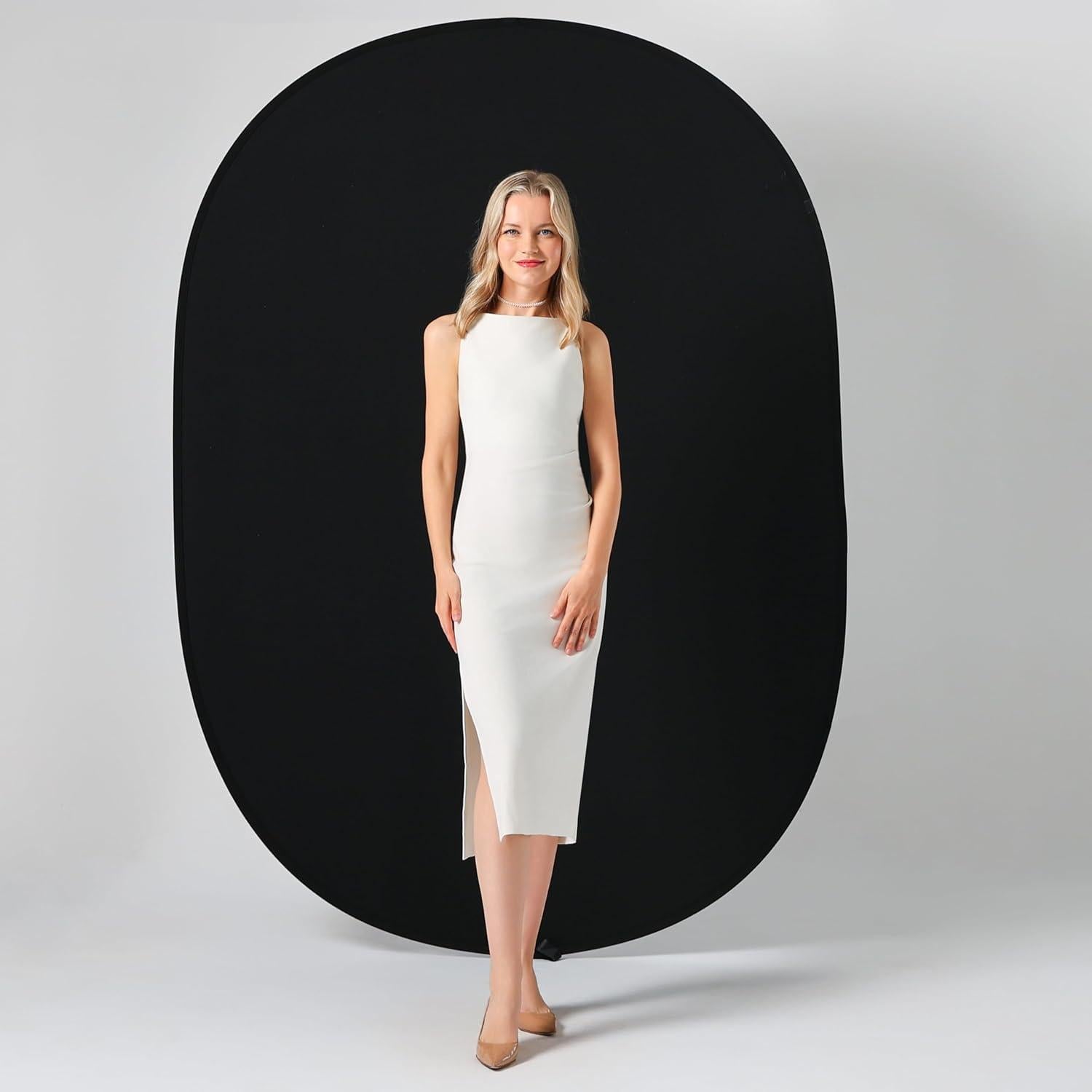 Fondo Colapsable Kate 1.5x2m Negro/Blanco para Fotografía