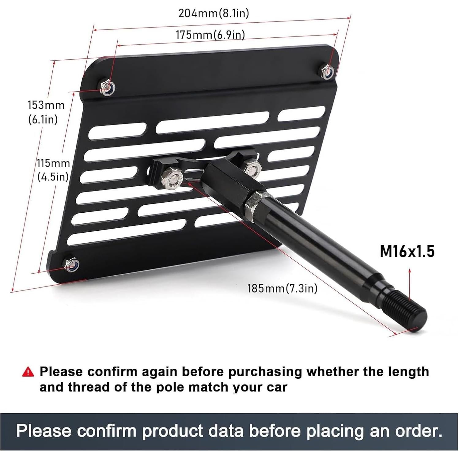 Soporte de Placa de Licencia CNSPEED para Gancho de Remolque