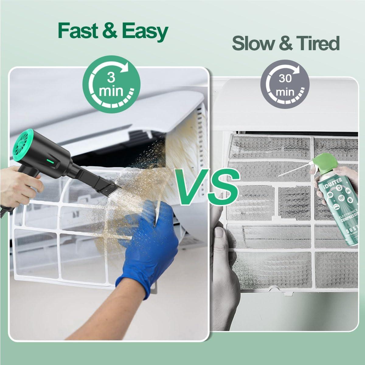 Soplador de Aire Meudeen AD08A 500W 2 Velocidades Verde