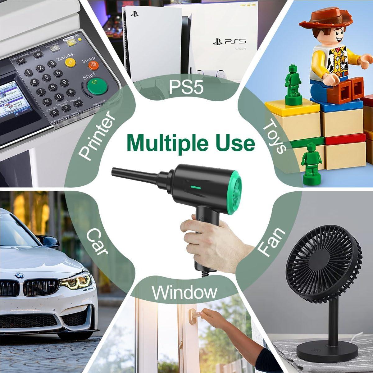 Soplador de Aire Meudeen AD08A 500W 2 Velocidades Verde