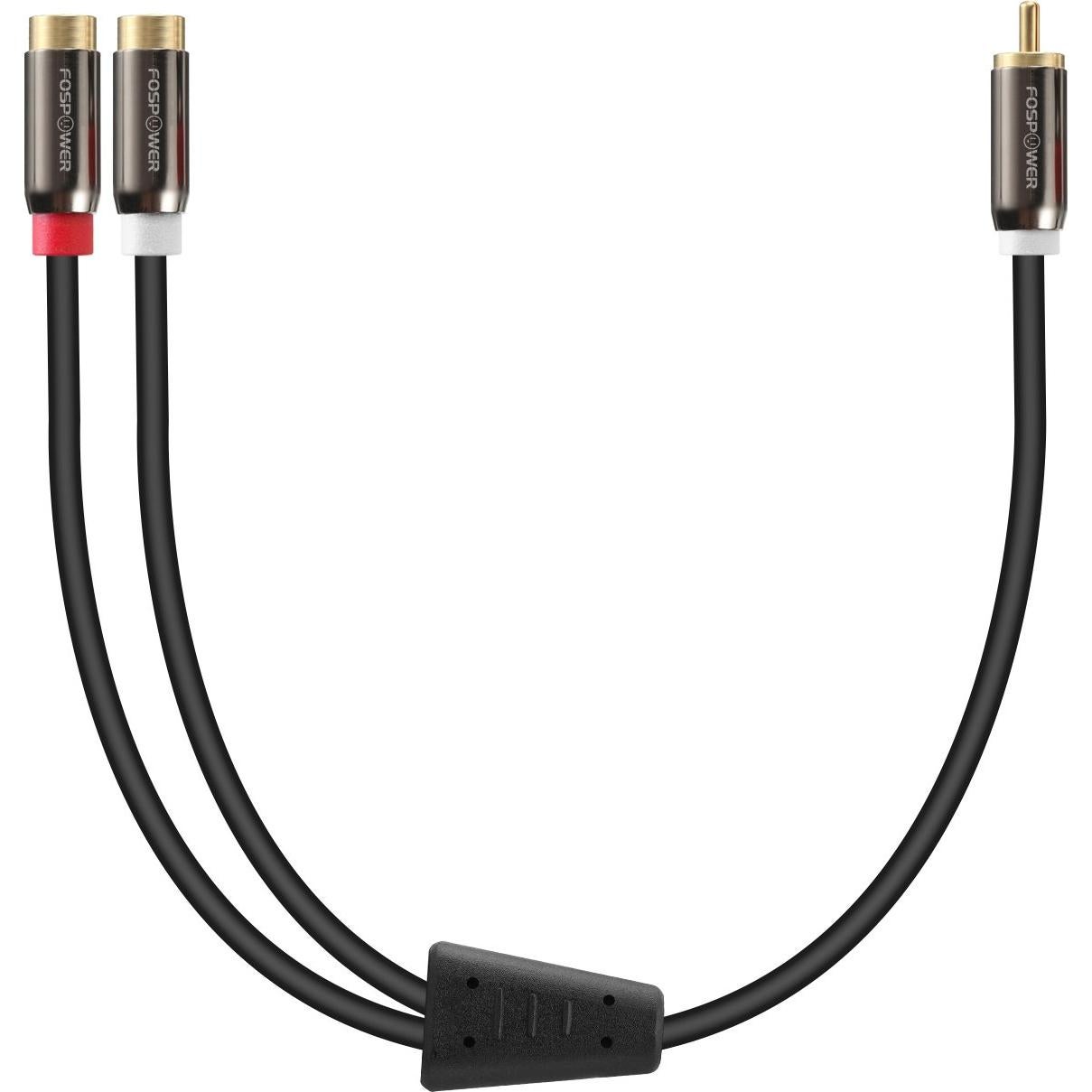 FosPower Adaptador Y RCA Macho a 2 Hembras Audio Estéreo