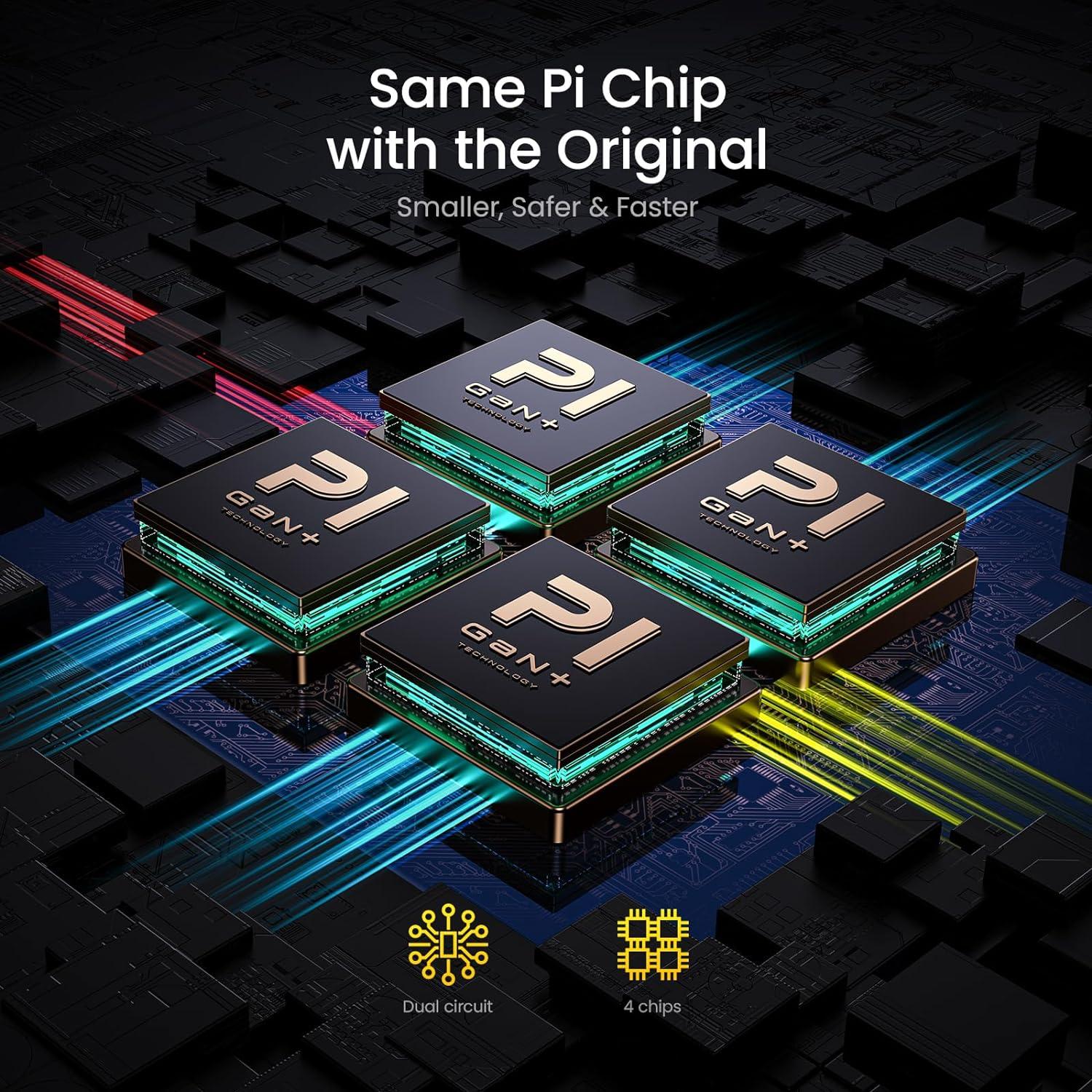 Cargador AOHI Magcube 140W USB-C 3 Puertos Amarillo