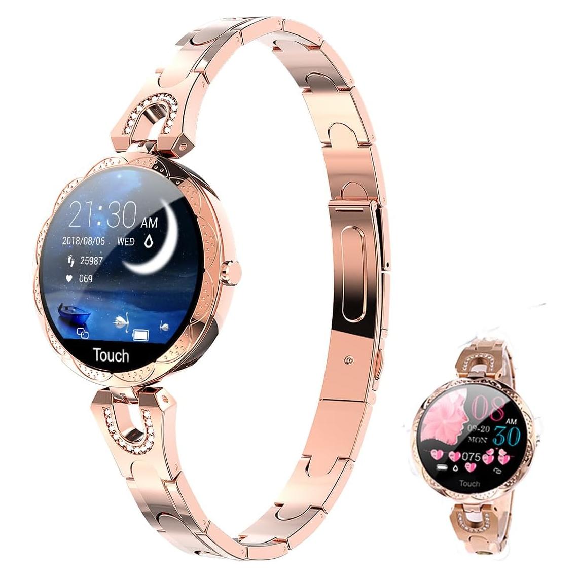 Reloj Inteligente para Mujeres Thafikzi Oro - Salud y Fitness