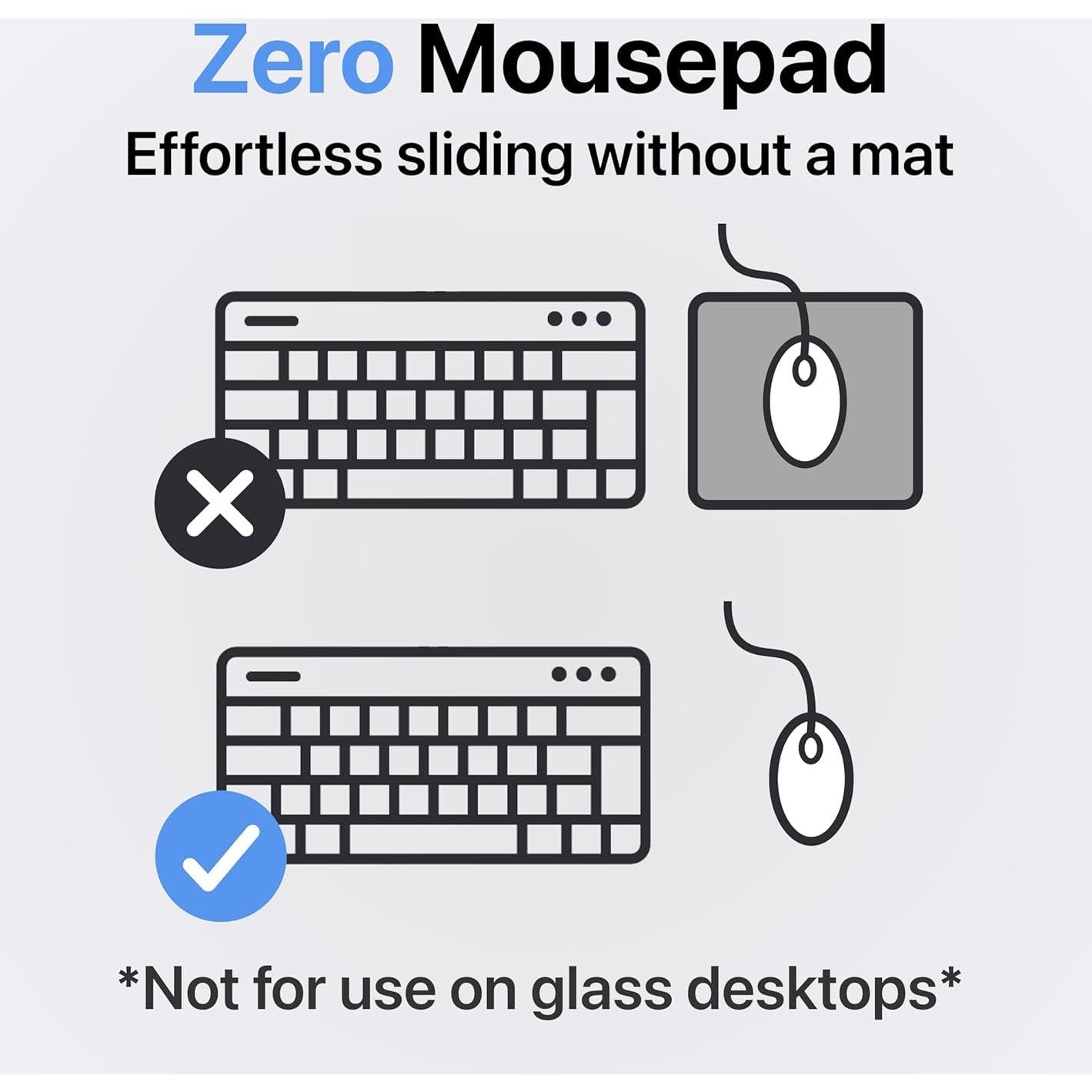 Alfombrilla Adhesiva ZeroPad para Apple Magic Mouse 2 - 3 Piezas