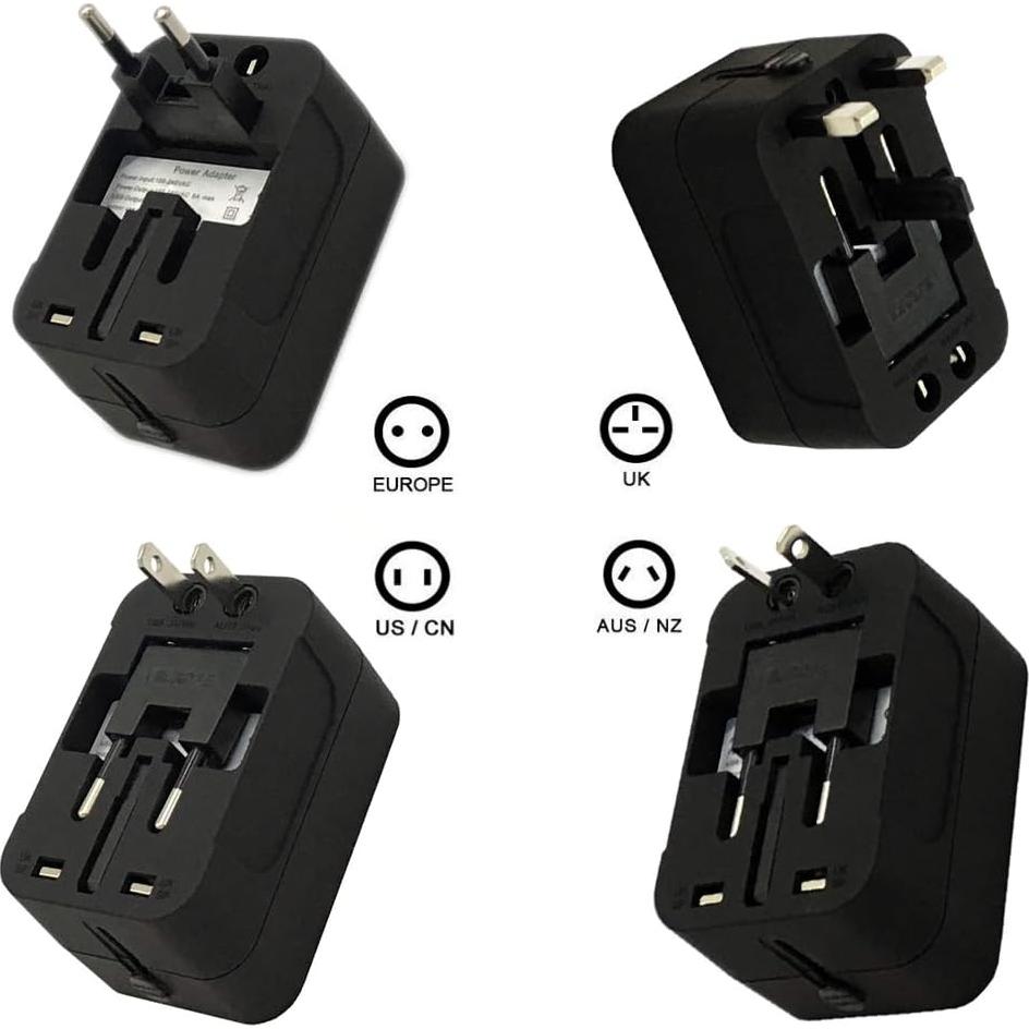 Adaptador de Viaje Universal Brite Lightingtech con 2 USB 2.1A