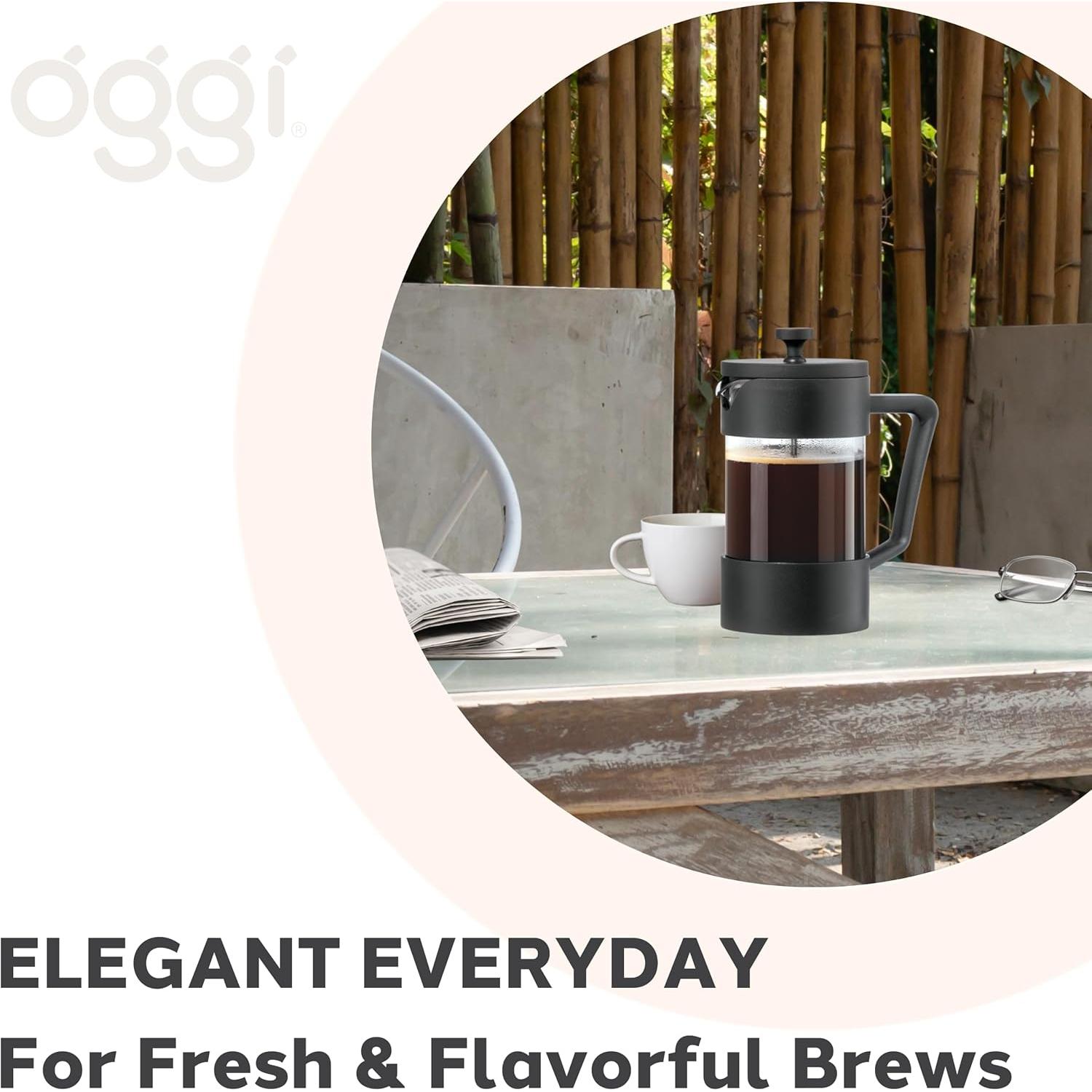 Prensa Francesa Oggi de Vidrio Borosilicato 5 Tazas - Cafetera Manual