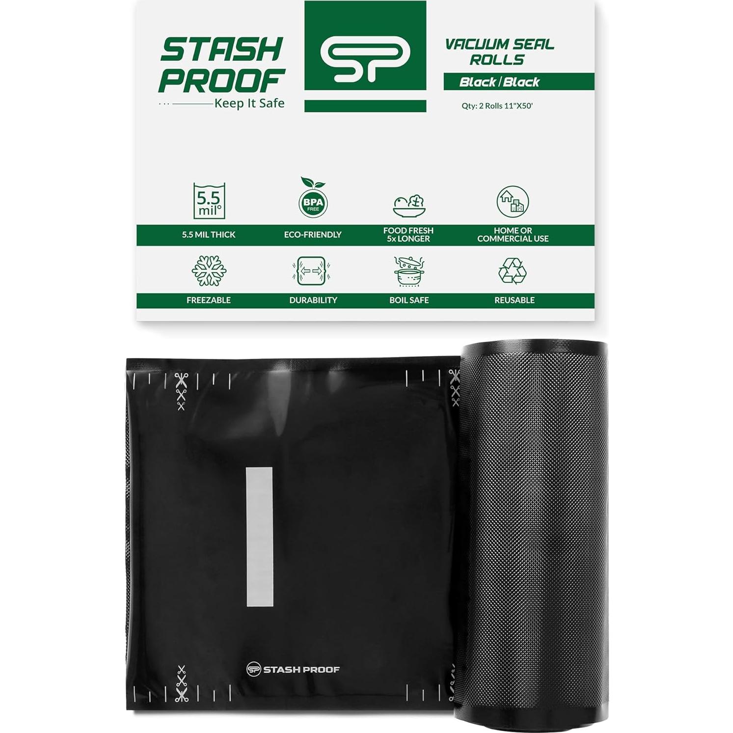 Rollos de Sellado al Vacío Stash Proof 28 cm x 15 m 5.5 Mil