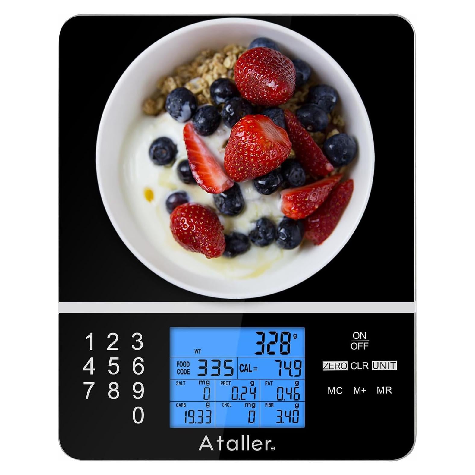 Báscula de Cocina Digital Ataller con Calculadora Nutricional 5kg
