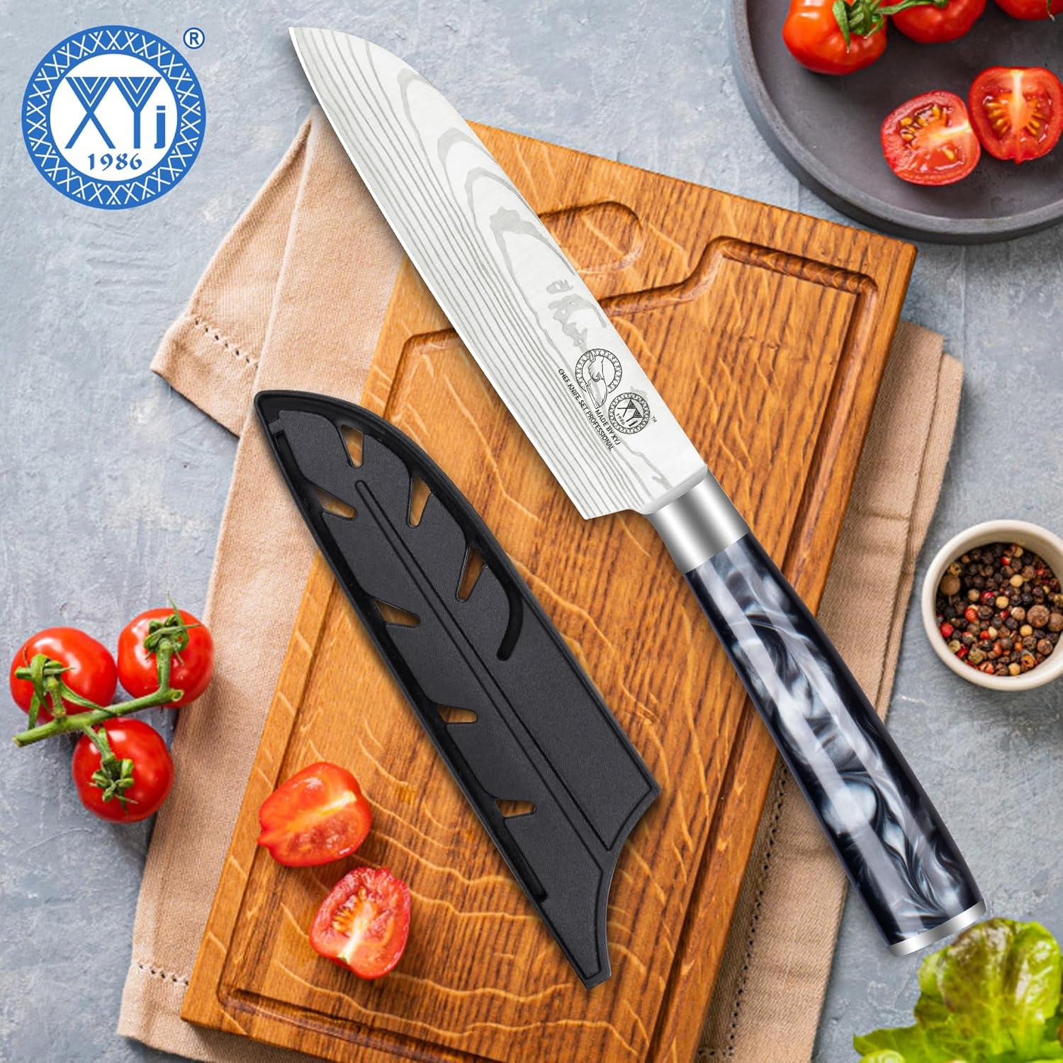 Cuchillo Santoku 12.7 cm XYJ de Acero Inoxidable con Mango Ergonómico