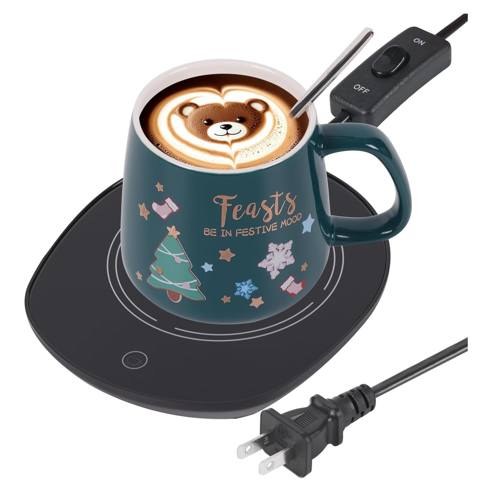 Calentador de Tazas LONID con Taza Cerámica 430ml Negro