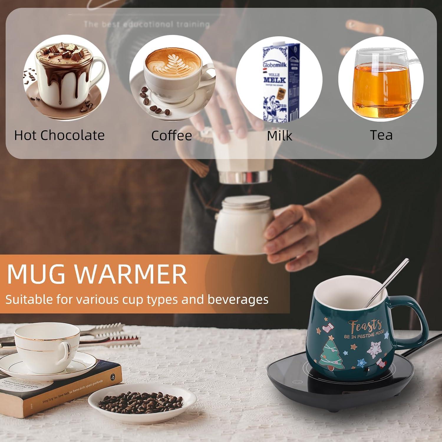 Calentador de Tazas LONID con Taza Cerámica 430ml Negro