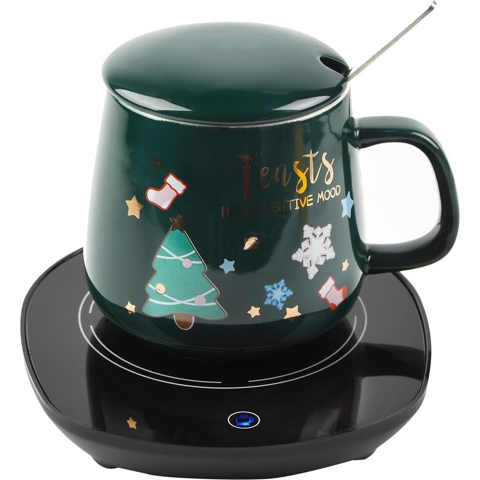 Calentador de Tazas LONID con Taza Cerámica 430ml Negro