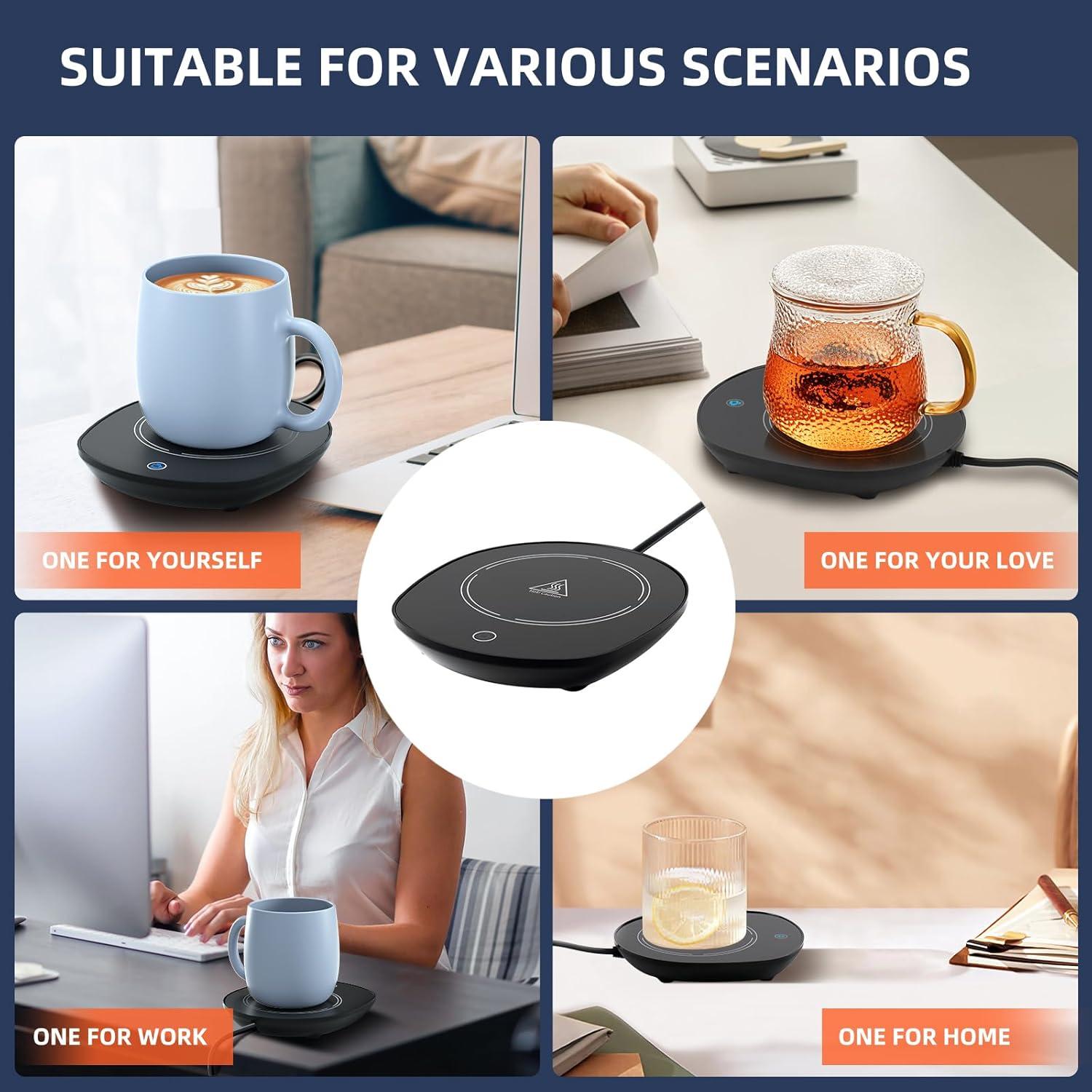 Calentador de Tazas LONID con Taza Cerámica 430ml Negro