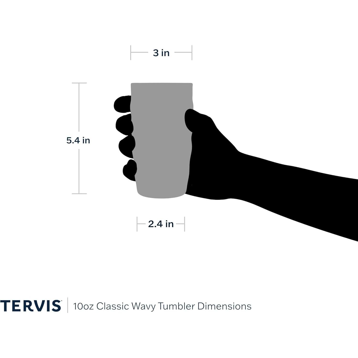 Taza de Viaje Tervis 10oz Aislada Doble Pared Tapa Negra