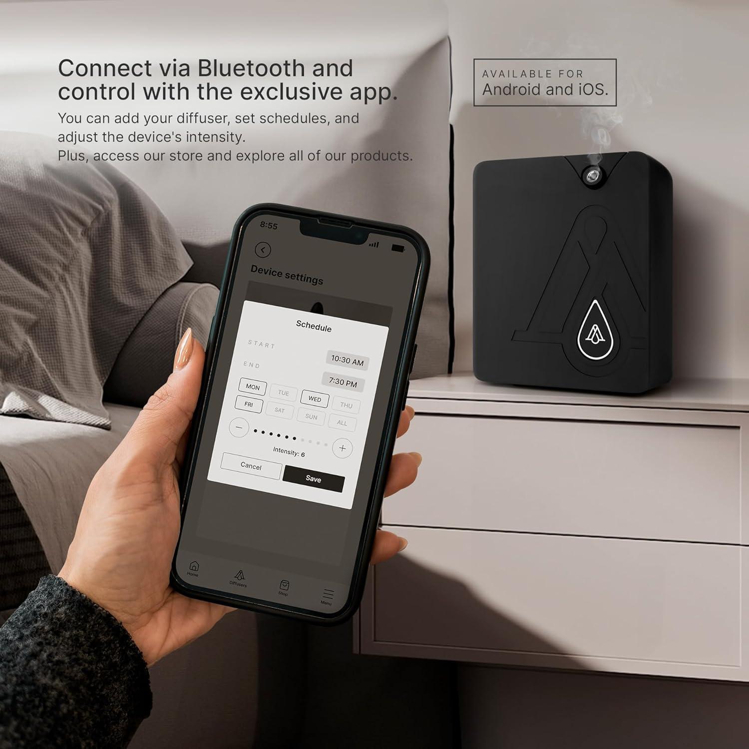 Difusor de Aroma AromaPlan AP3001001 Blanco 300ml Bluetooth