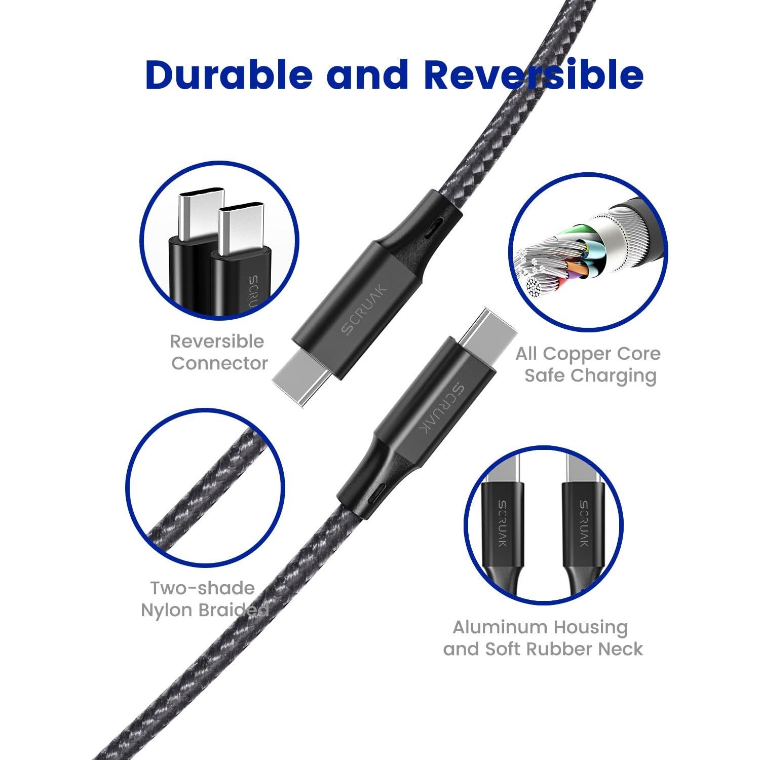 Paquete de 2 Cables USB C 5M Trenzado Nylon para iPhone 16/17