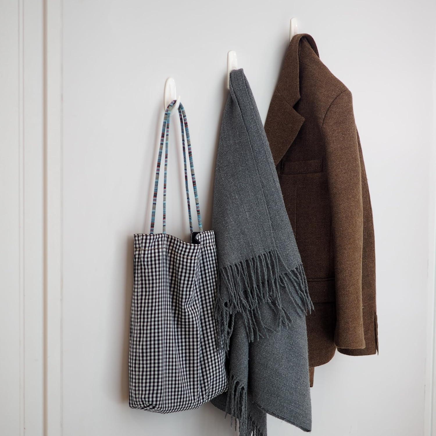 Ganchos de Pared MOVELYST Grandes 14 Piezas + 20 Tiras Adhesivas