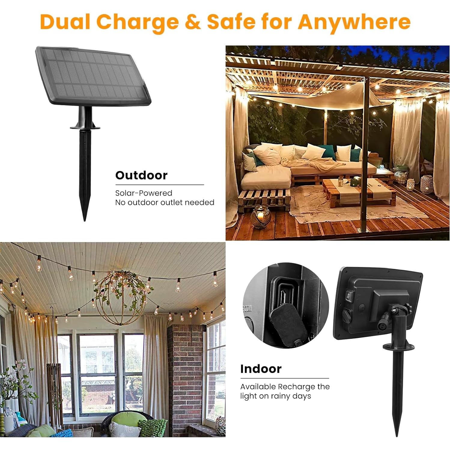 Luces de Cadena Solares Bdrofn 30+2 Bombillas 100FT