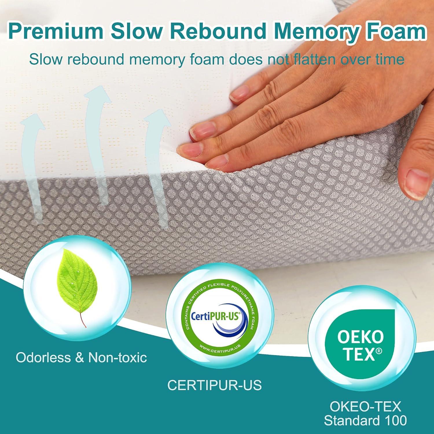 Almohada Cervical Ergonómica XWZO 61x37.8cm Gris