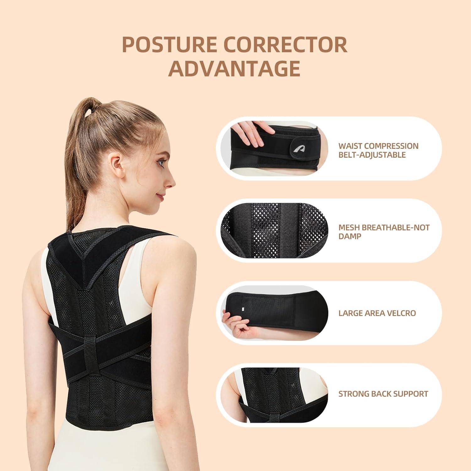 Corrector de Postura BAREKE Ajustable para Alivio de Espalda