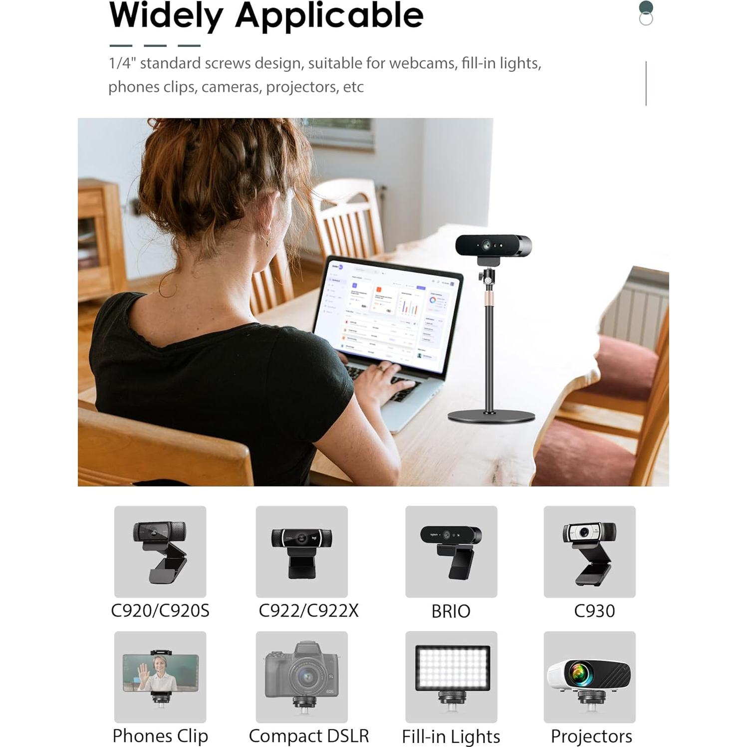 Soporte para Webcam Borenbuir Ajustable 34.3-60.4 cm Metal