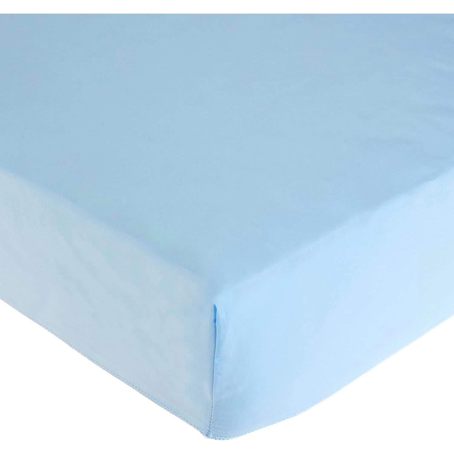 Sábana Ajustable Microfibra Azul American Baby 61x122 cm