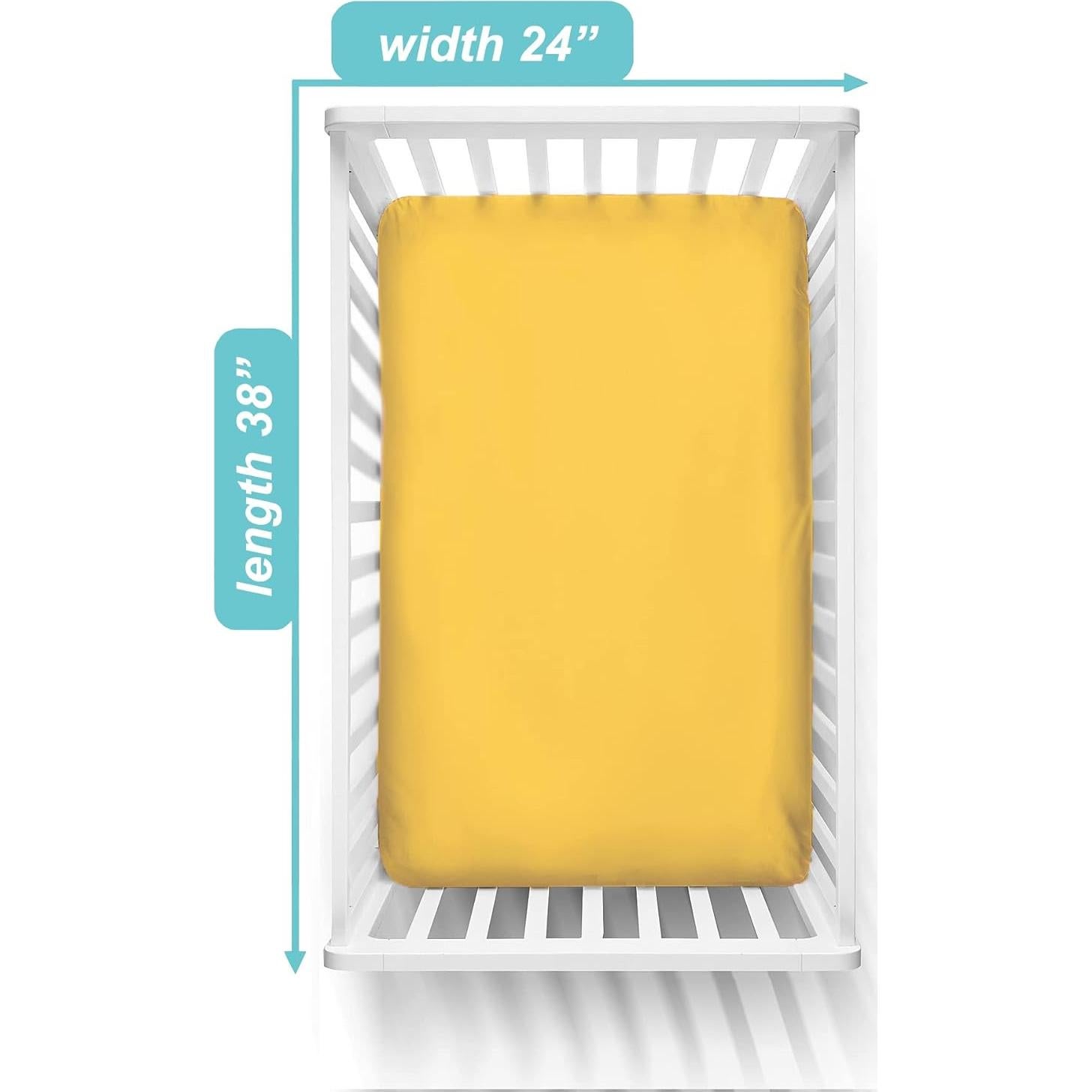 Sábanas Ajustadas de Cuna Mini 100% Algodón Compañía Americana 2 Piezas