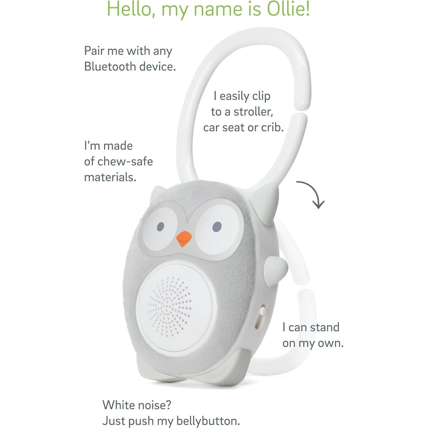 WavHello SoundBub Ollie el Búho - Máquina de Ruido Blanco Bluetooth
