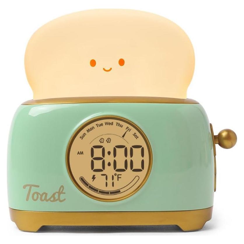 Reloj Despertador Infantil BANDIANCY Tostadora Verde 3 Alarmas