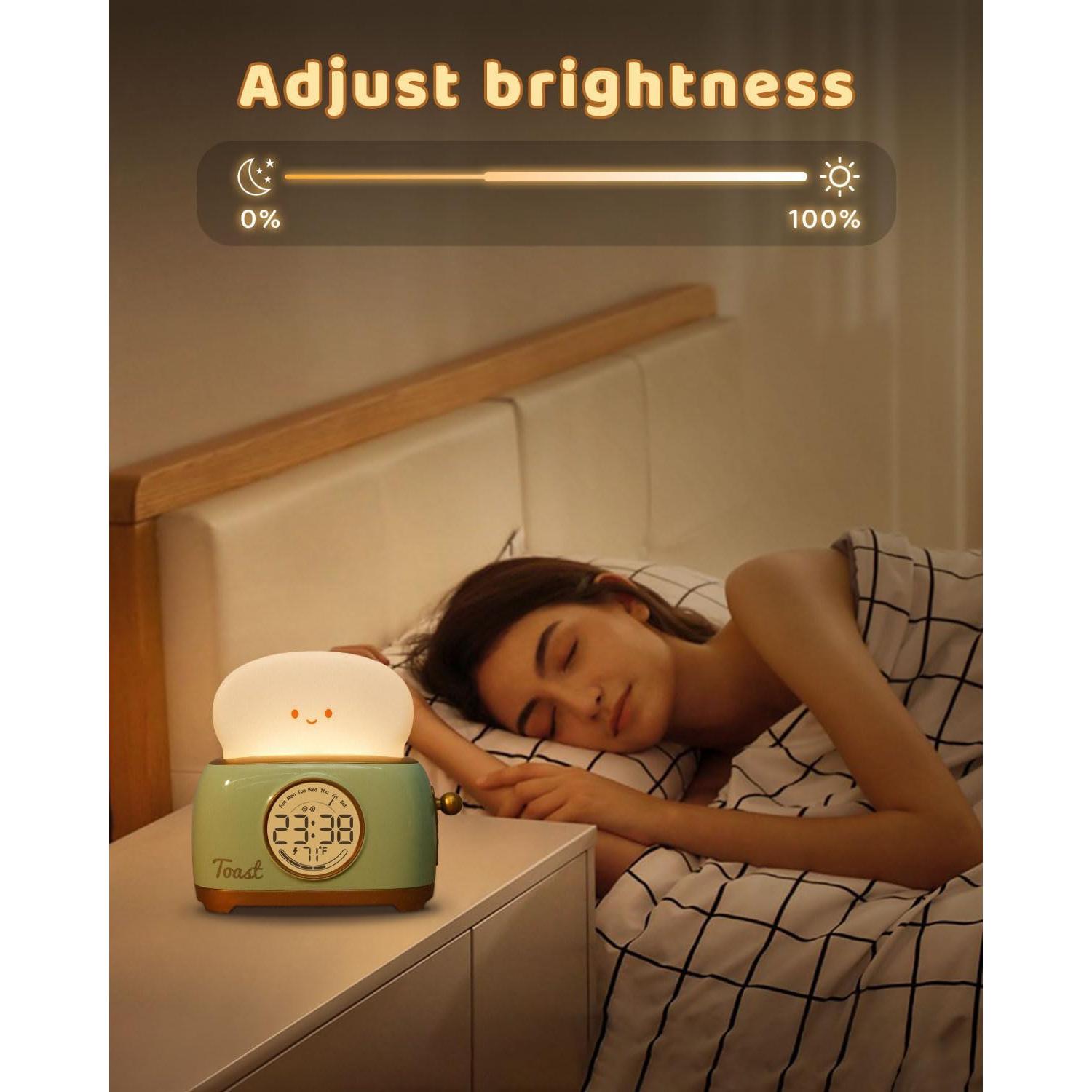 Reloj Despertador Infantil BANDIANCY Tostadora Verde 3 Alarmas