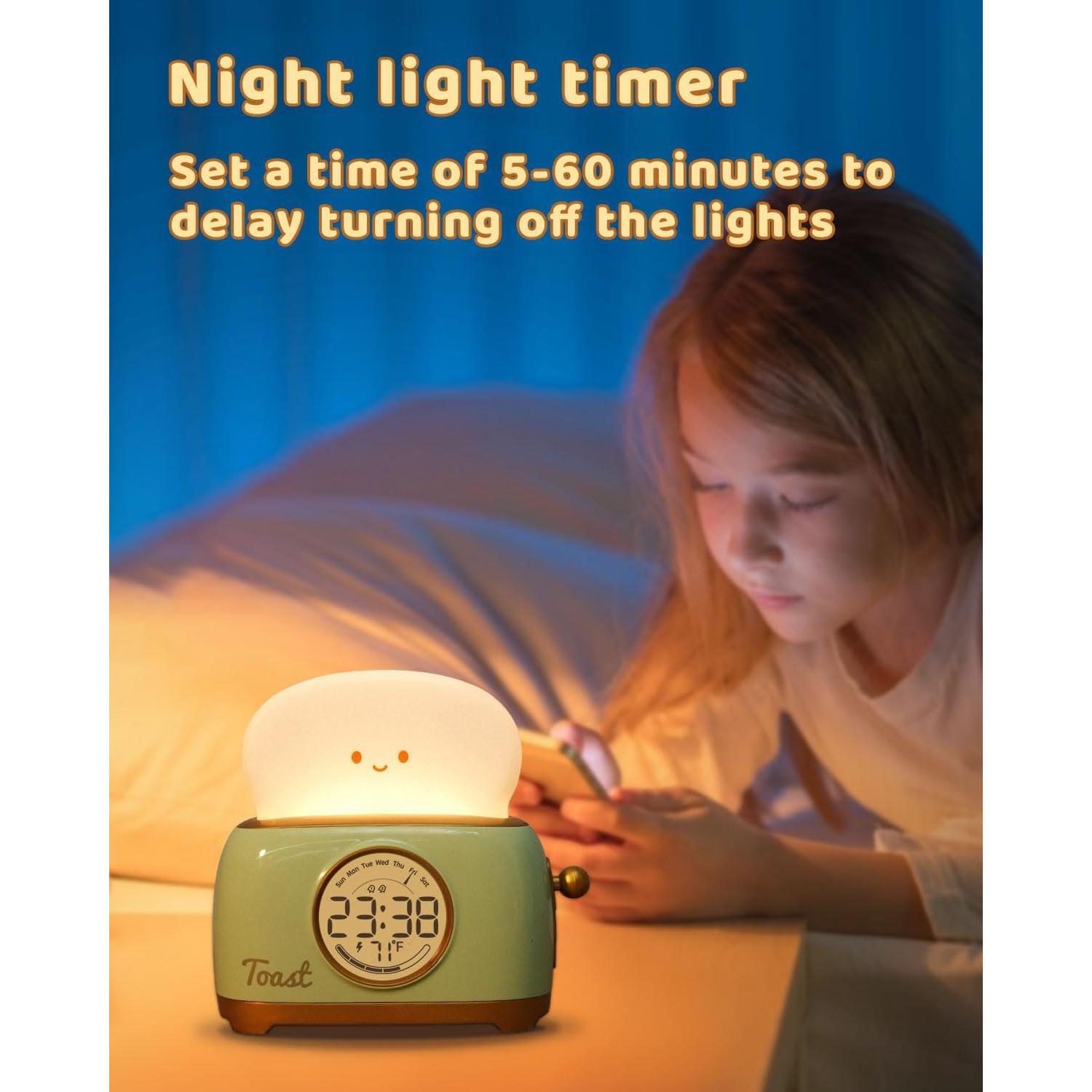 Reloj Despertador Infantil BANDIANCY Tostadora Verde 3 Alarmas