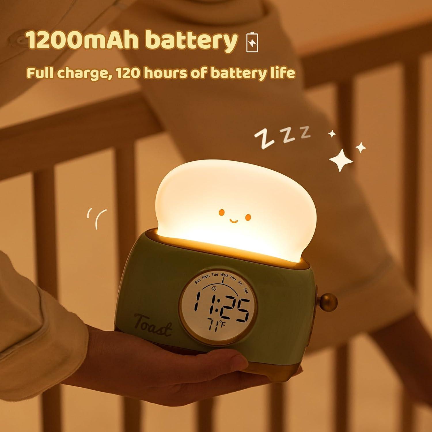 Reloj Despertador Infantil BANDIANCY Tostadora Verde 3 Alarmas