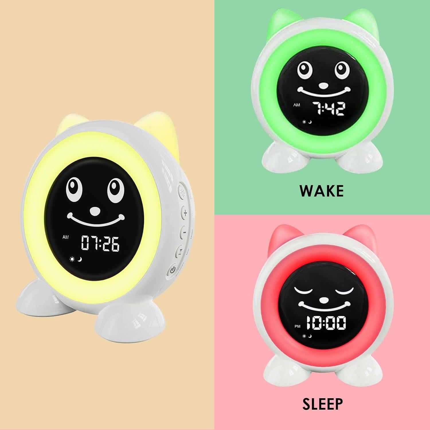 Reloj Despertador Infantil FiveHome con Luz Nocturna y Temporizador