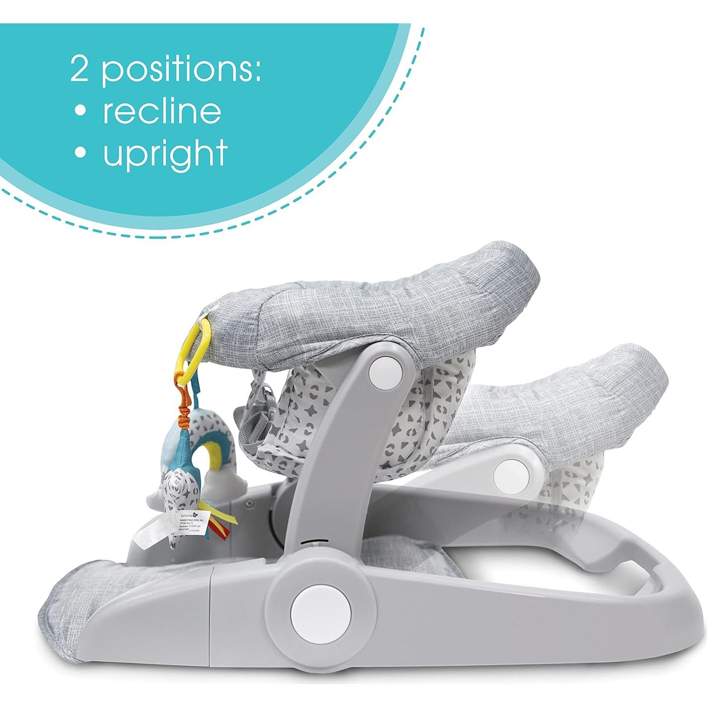 Asiento de Actividad para Bebé Bright Starts Learn-to-Sit Gris Claro - 2 Posiciones, 15 kg