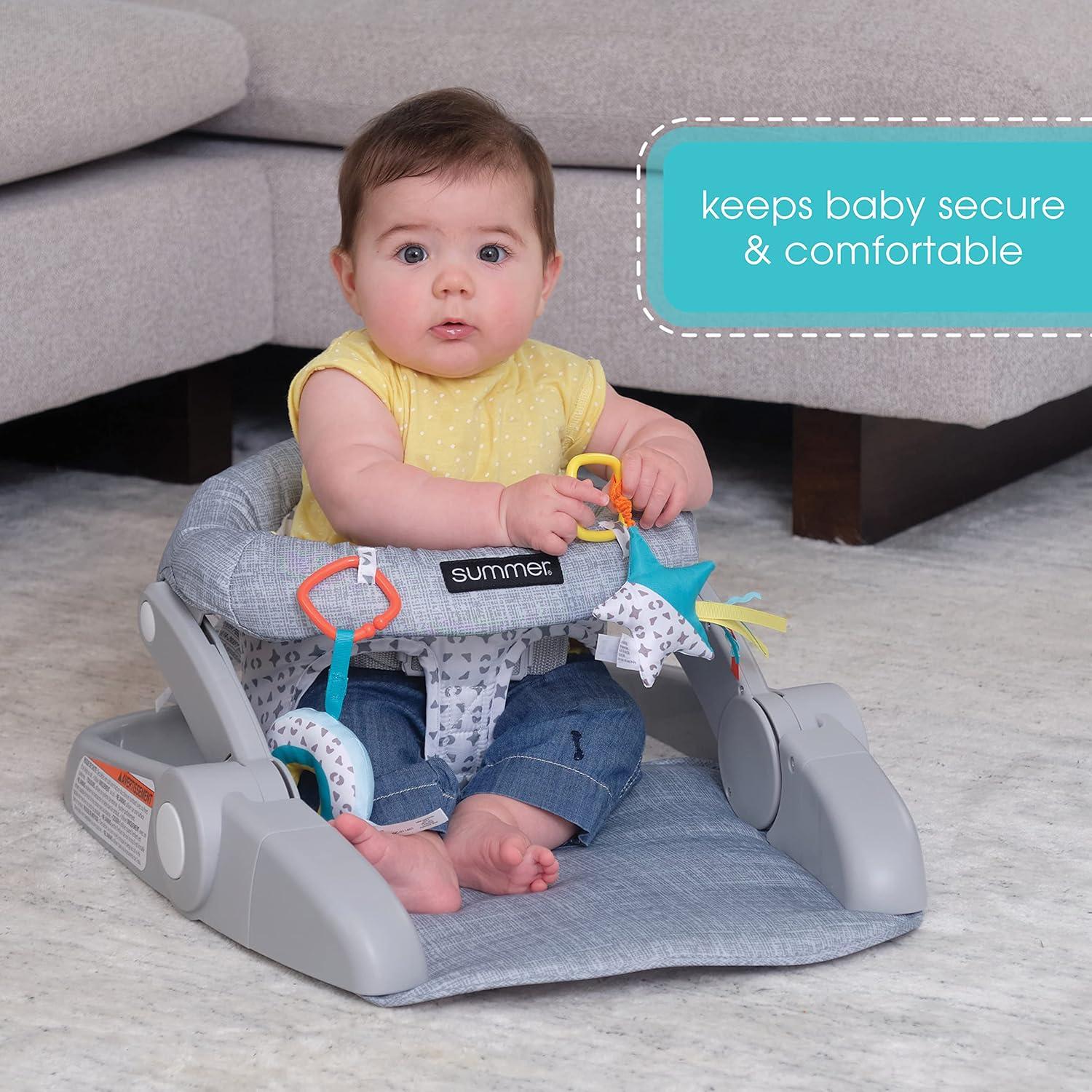 Asiento de Actividad para Bebé Bright Starts Learn-to-Sit Gris Claro - 2 Posiciones, 15 kg