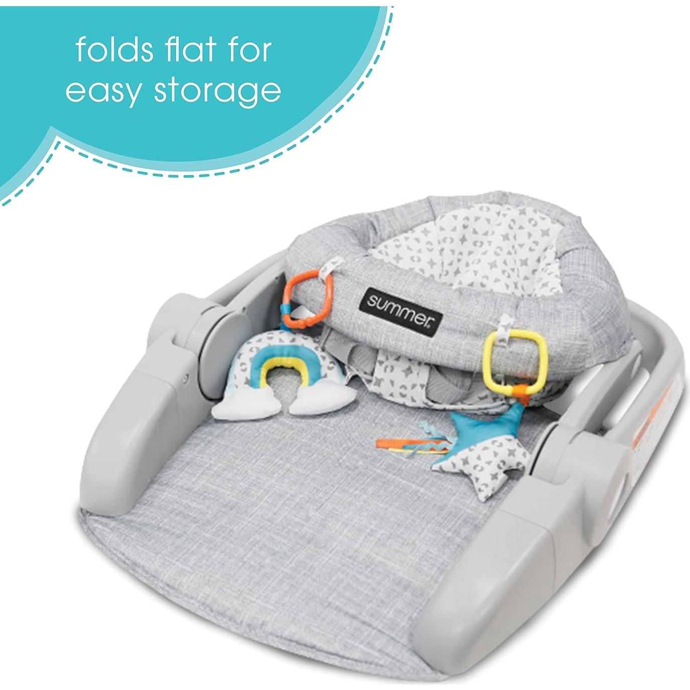 Asiento de Actividad para Bebé Bright Starts Learn-to-Sit Gris Claro - 2 Posiciones, 15 kg