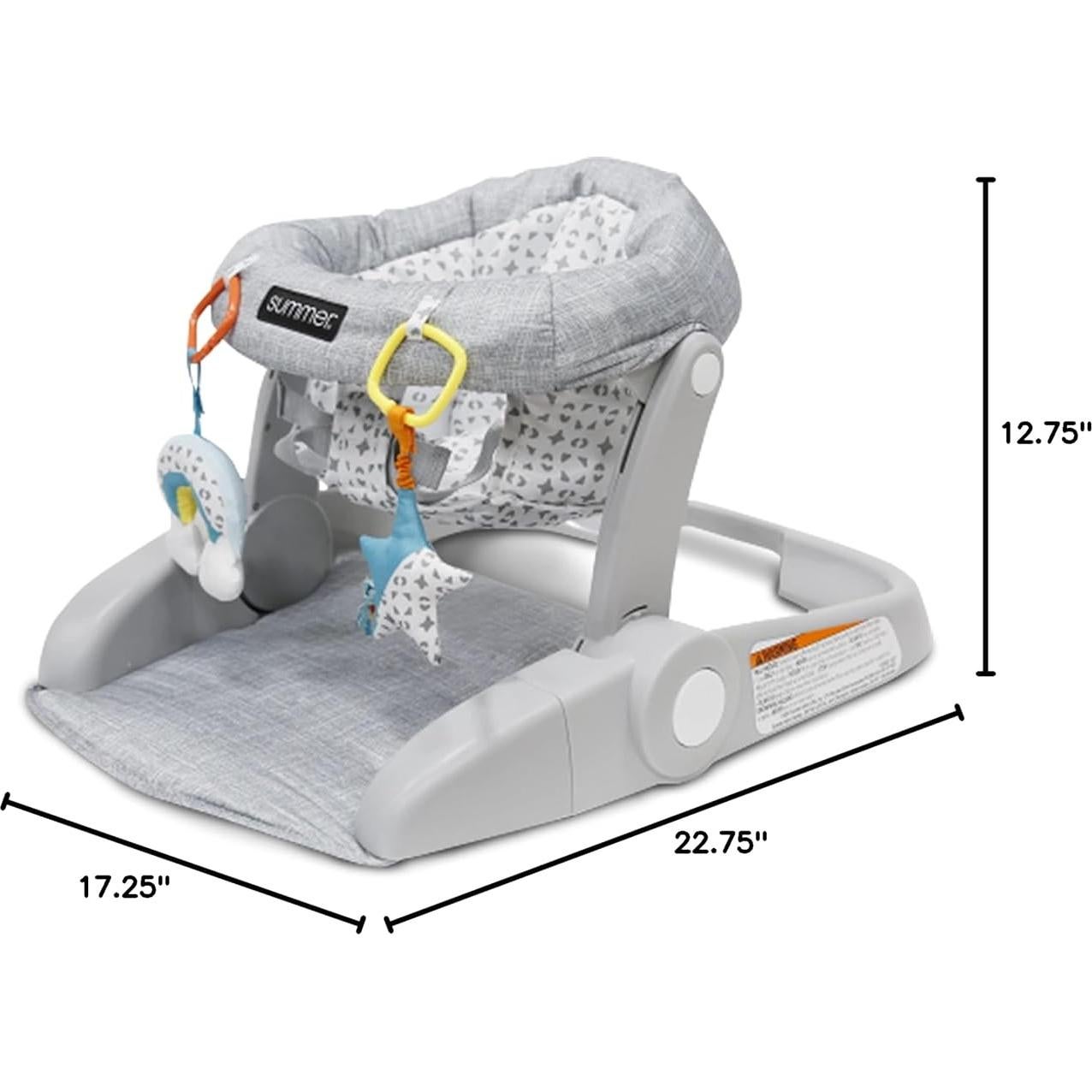 Asiento de Actividad para Bebé Bright Starts Learn-to-Sit Gris Claro - 2 Posiciones, 15 kg