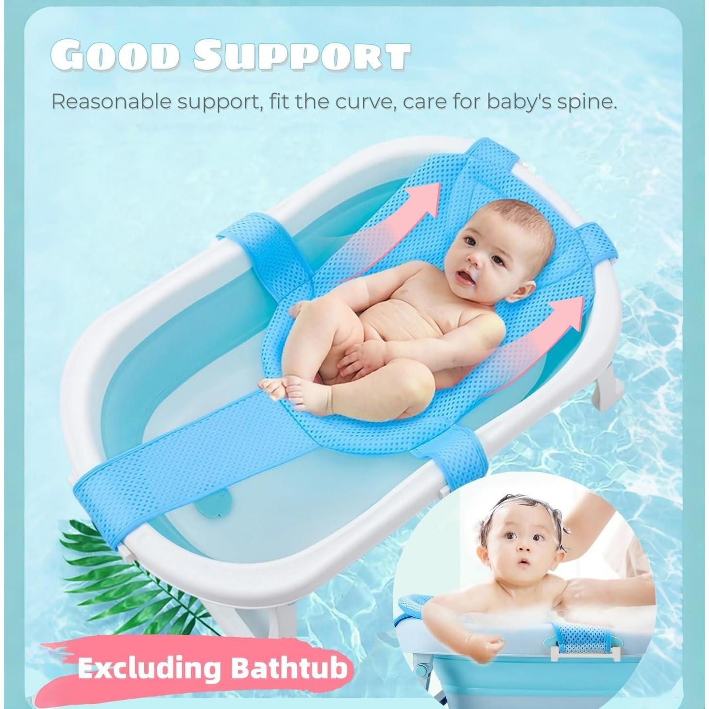 Alfombrilla de Asiento para Baño de Bebé Azul Claro Ajustable