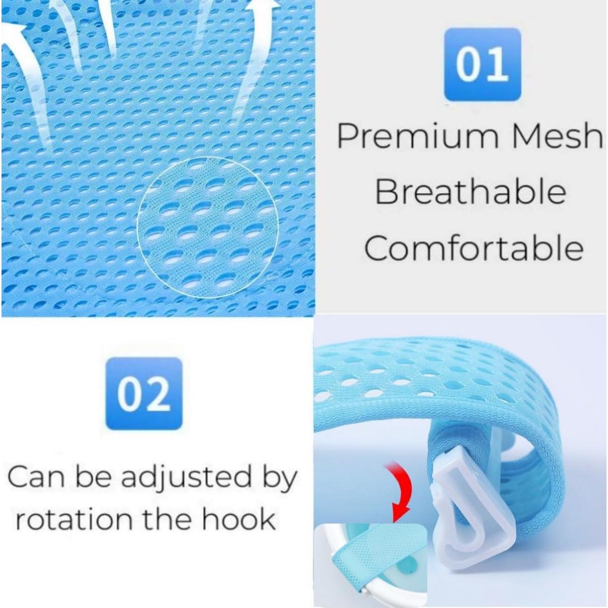 Alfombrilla de Asiento para Baño de Bebé Azul Claro Ajustable