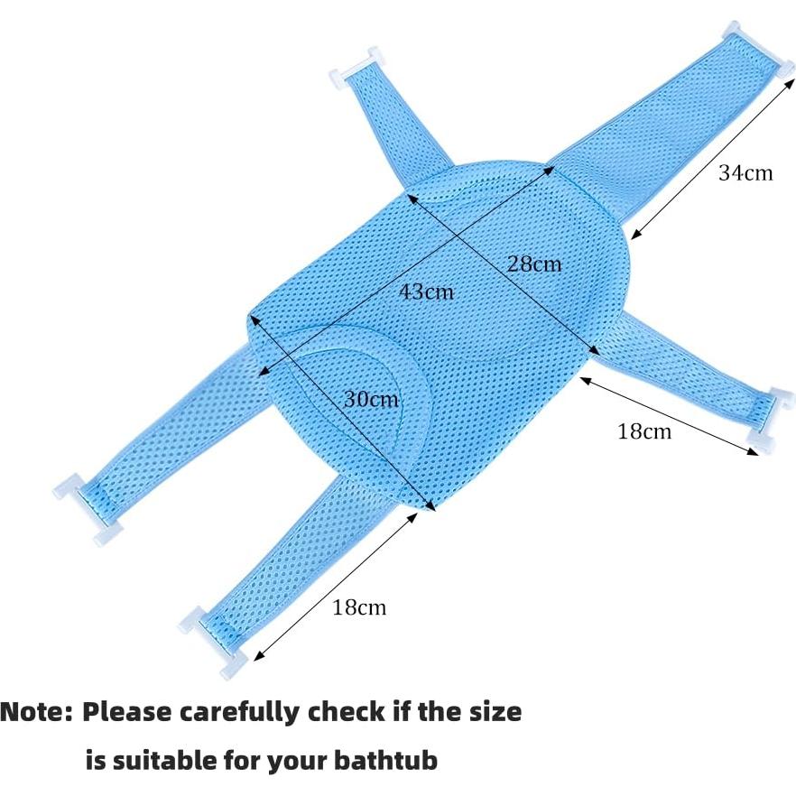 Alfombrilla de Asiento para Baño de Bebé Azul Claro Ajustable
