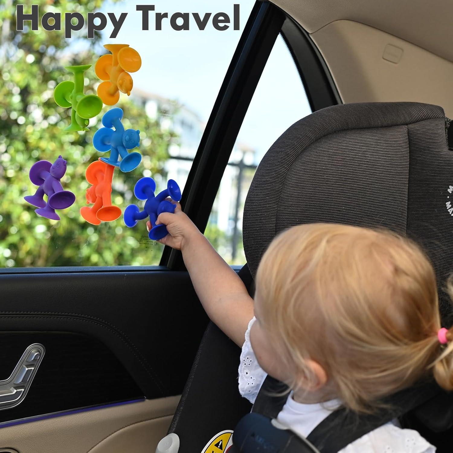 Juguetes de baño de silicona con succión 6 PCS para bebés