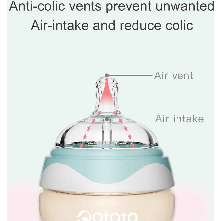 Botellas de Leche Materna Anti-Cólico POTATO 80ml 2pack Azul