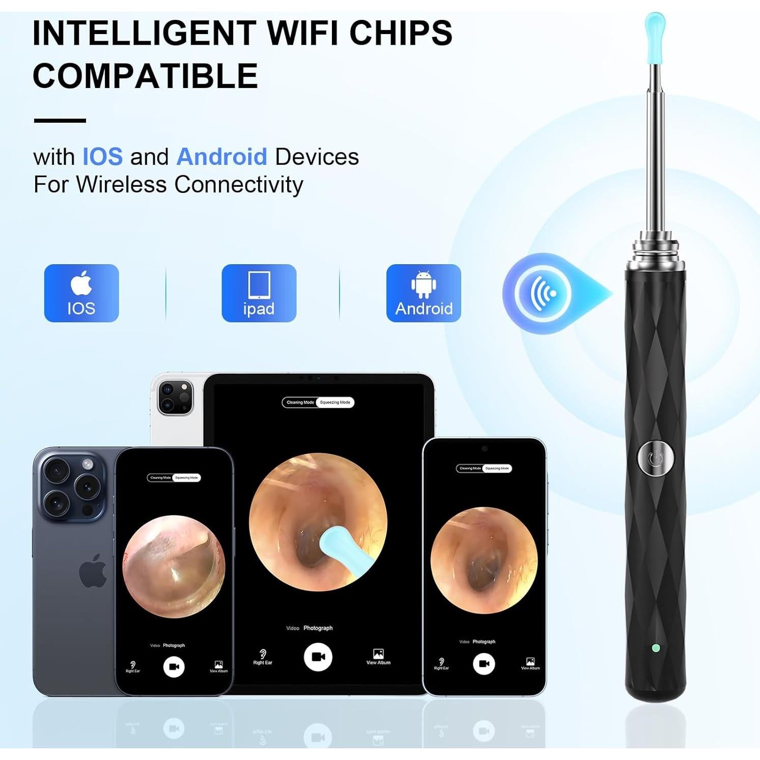 Kit Limpiador de Oídos Inalámbrico Keyloland con Cámara HD