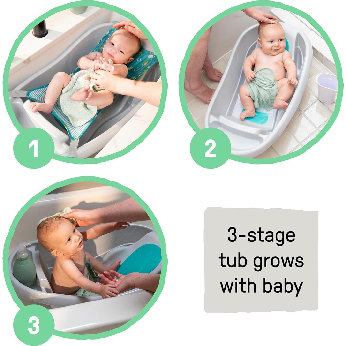 Bañera para Bebés Ingenuity Comfy Clean Deluxe 3-en-1 Gris