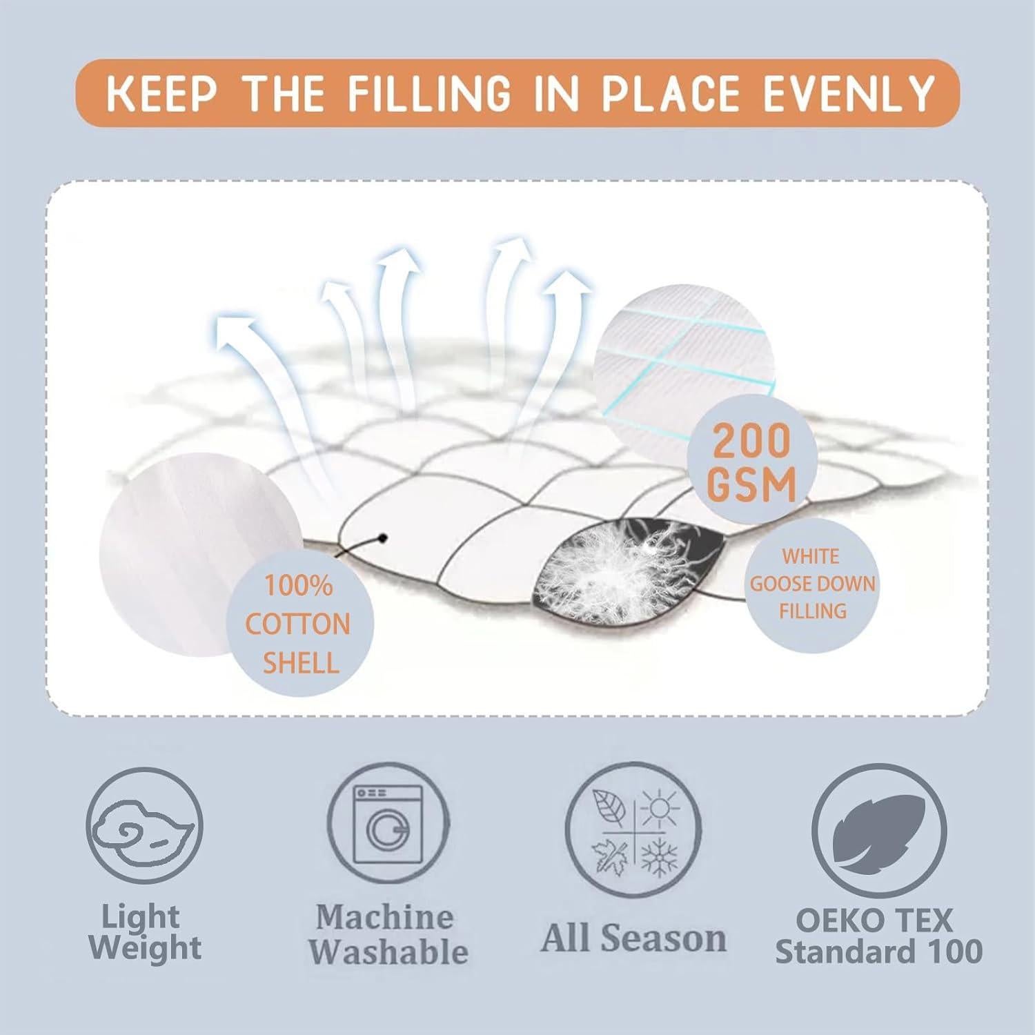 Edredón de Plumas de Ganso ZPECC Rosa 104x122 cm Hipoalergénico