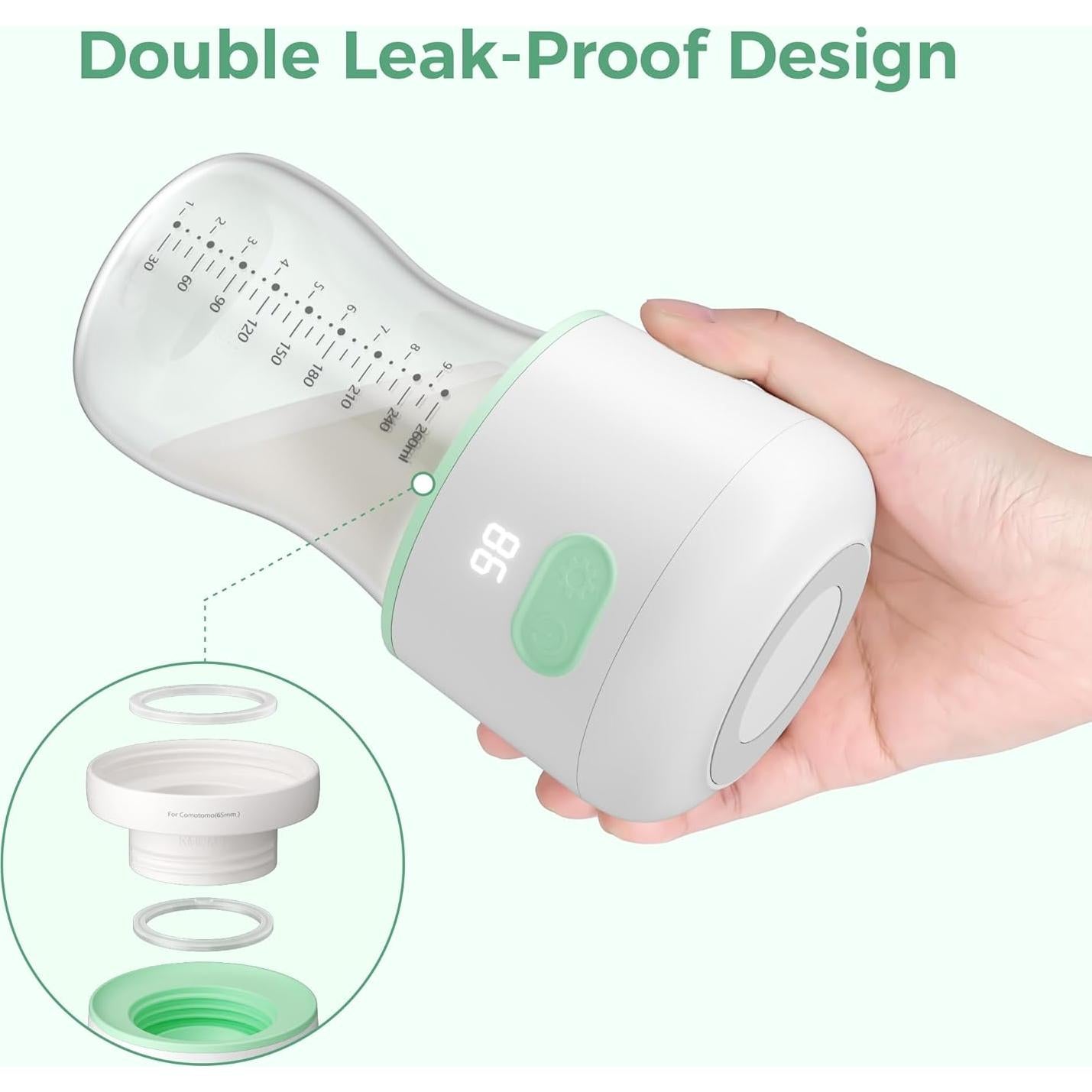 Calentador de Botellas Portátil HEYAXA para Leche Materna 113 ml