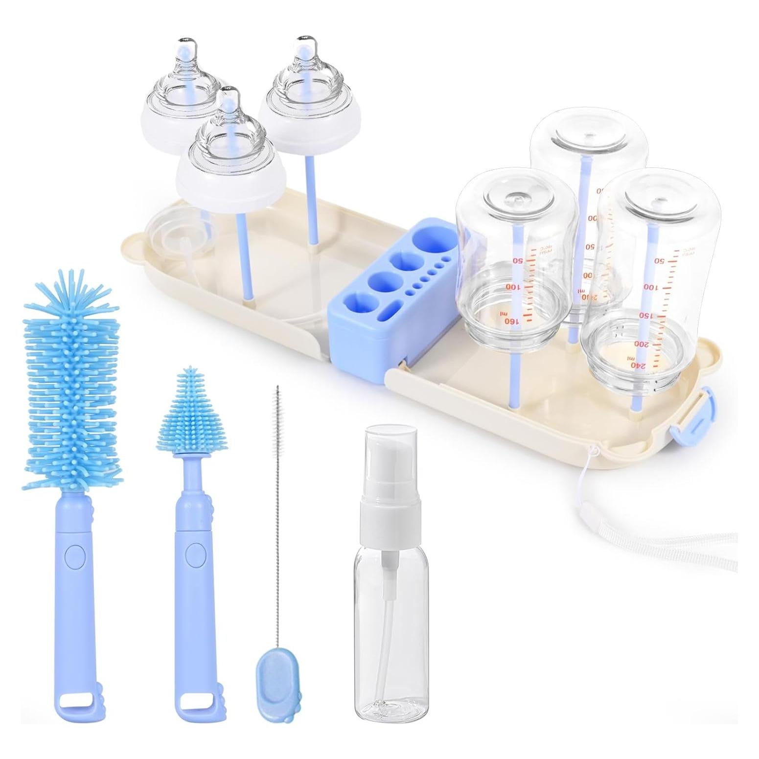 Juego de Cepillos para Biberones Lijroavy 7 en 1 Azul