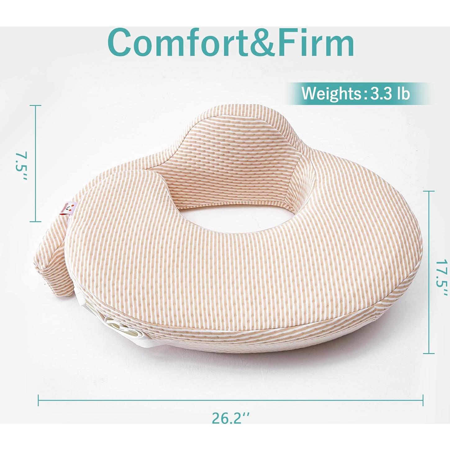 Almohada de Lactancia QSTEHEML Deluxe Ajustable Beige